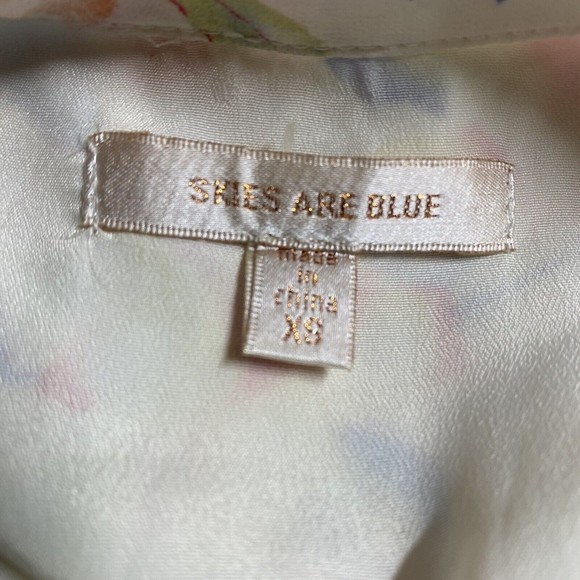 Skies are Blue Sleeveless Button Front Floral Knee Length Dress Size XS - Picture 7 of 7